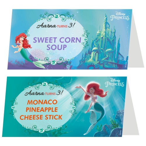 Ariel the Mermaid Food Labels THEME PARTIES Pretty UR Party Default Title
