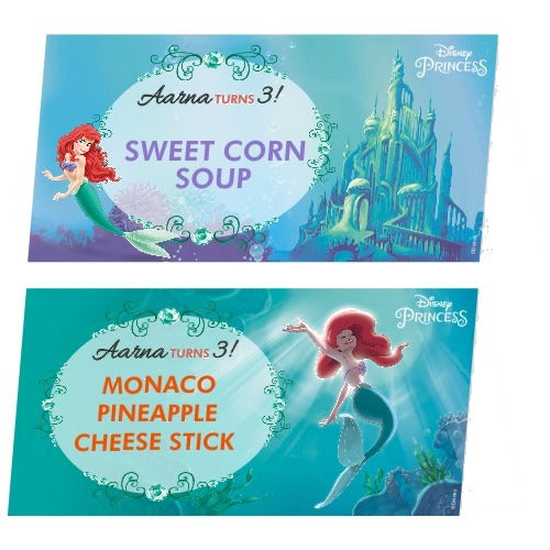 Ariel the Mermaid Food Labels