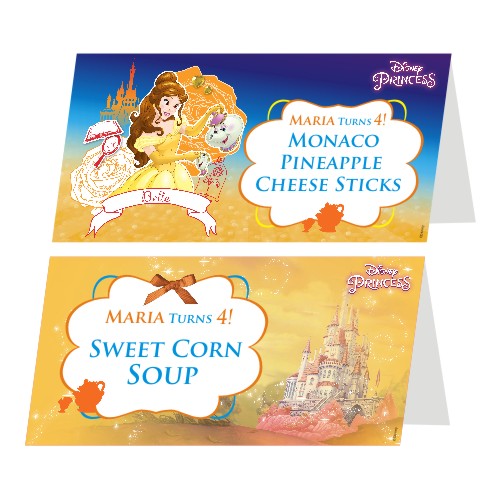 Belle Food Labels THEME PARTIES Pretty UR Party Default Title
