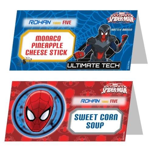 Spiderman Food Labels THEME PARTIES Pretty UR Party Default Title