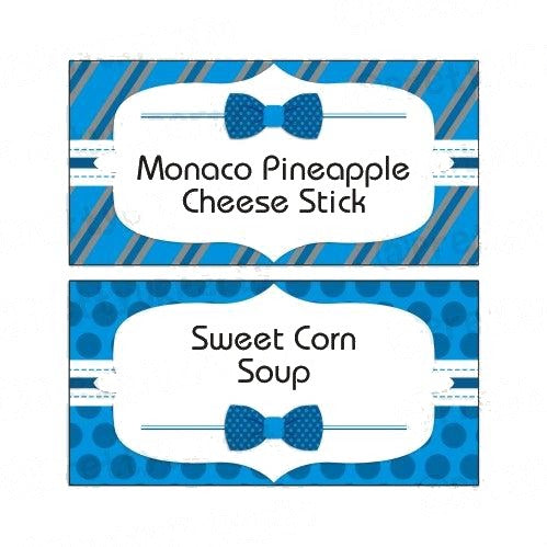Bow Tie Food Labels / Buffet Table Cards
