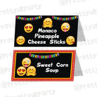Emoji Theme Food Labels / Buffet Table Cards THEME PARTIES Pretty UR Party