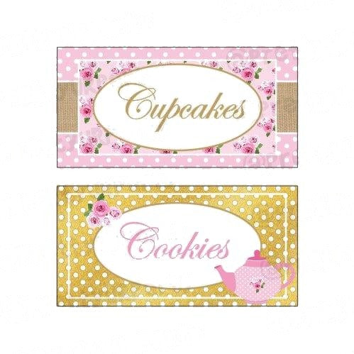 Tea Party Food Labels / Buffet Table Cards