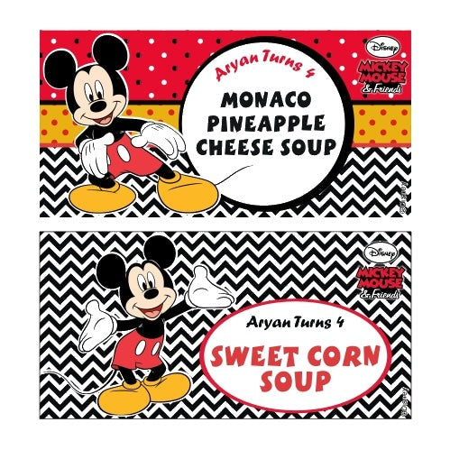 Mickey Mouse Food Labels