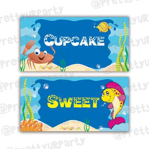 Under the Sea Food Labels / Buffet Table Cards THEME PARTIES Pretty UR Party Default Title