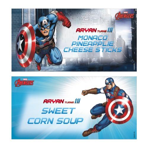 Captain America Food Labels THEME PARTIES Pretty UR Party Default Title