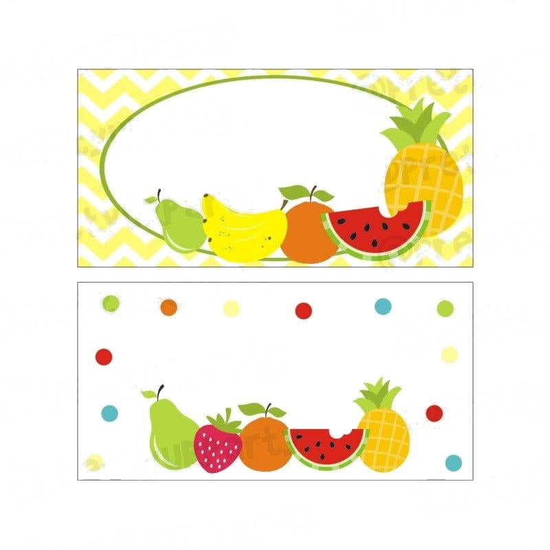 Tutti Fruity Theme Food Labels / Buffet Table Cards