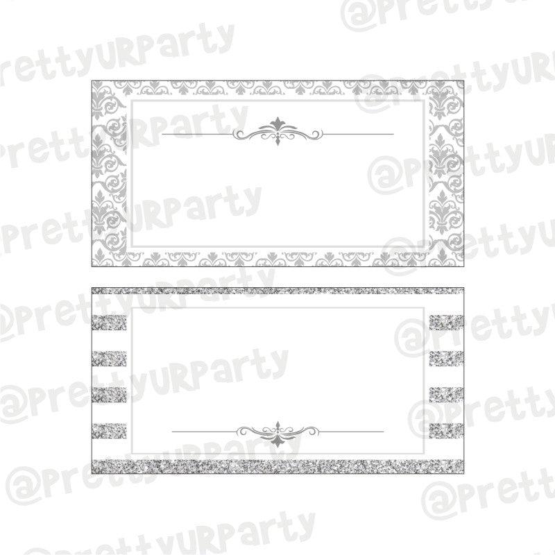 25th Anniversary Theme Food Labels / Buffet Table Cards ALL PARTY SUPPLIES Pretty UR Party