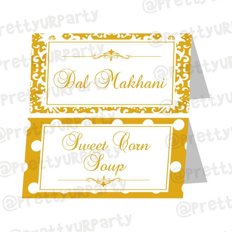 50th Anniversary Theme Food Labels / Buffet Table Cards ALL PARTY SUPPLIES Pretty UR Party