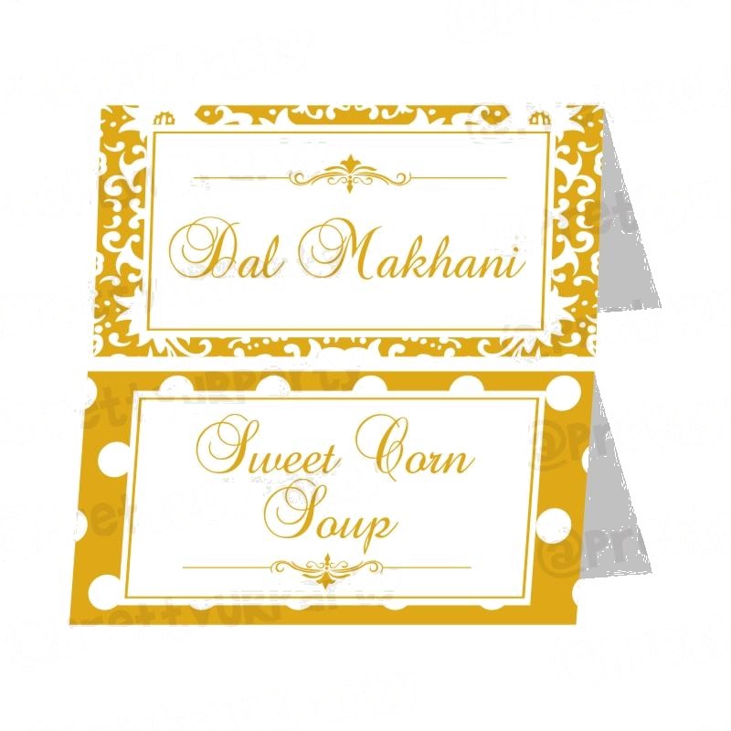 50th Anniversary Theme Food Labels / Buffet Table Cards — image 3