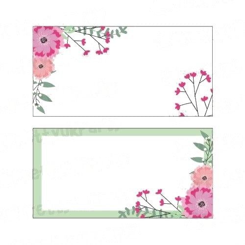 Pink Floral Rakhi Food Labels / Buffet Table Cards — image 2