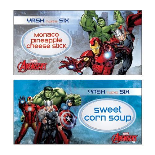Avengers Food Labels THEME PARTIES Pretty UR Party Default Title