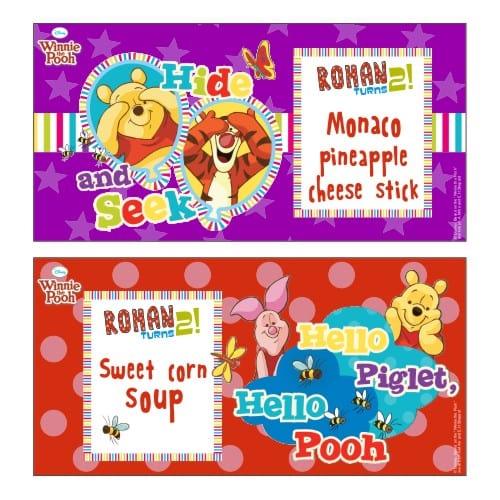 Winnie The Pooh Food Labels THEME PARTIES Pretty UR Party Default Title