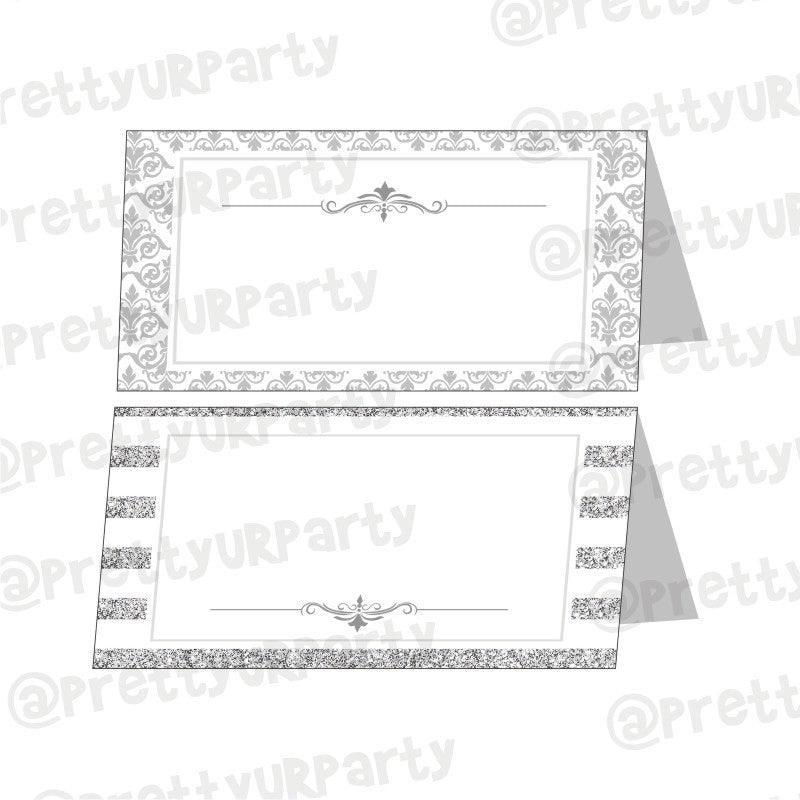 25th Anniversary Theme Food Labels / Buffet Table Cards ALL PARTY SUPPLIES Pretty UR Party