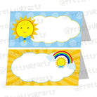 Sunshine Theme Food Labels / Buffet Table Cards ALL PARTY SUPPLIES Pretty UR Party