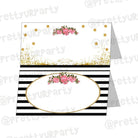 50th Birthday Theme Food Labels / Buffet Table Cards THEME PARTIES Pretty UR Party