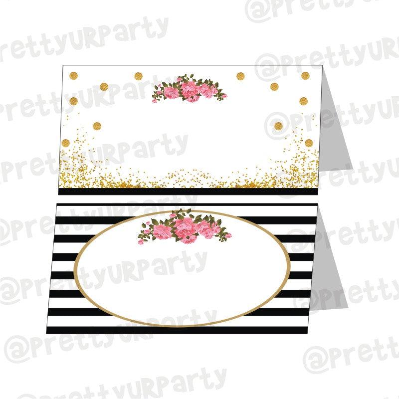 50th Birthday Theme Food Labels / Buffet Table Cards THEME PARTIES Pretty UR Party