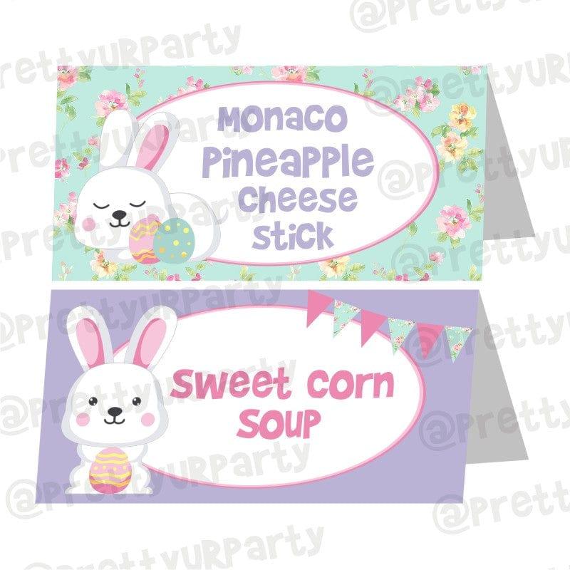 Some Bunny is One Theme Food Labels / Buffet Table Cards ALL PARTY SUPPLIES Pretty UR Party