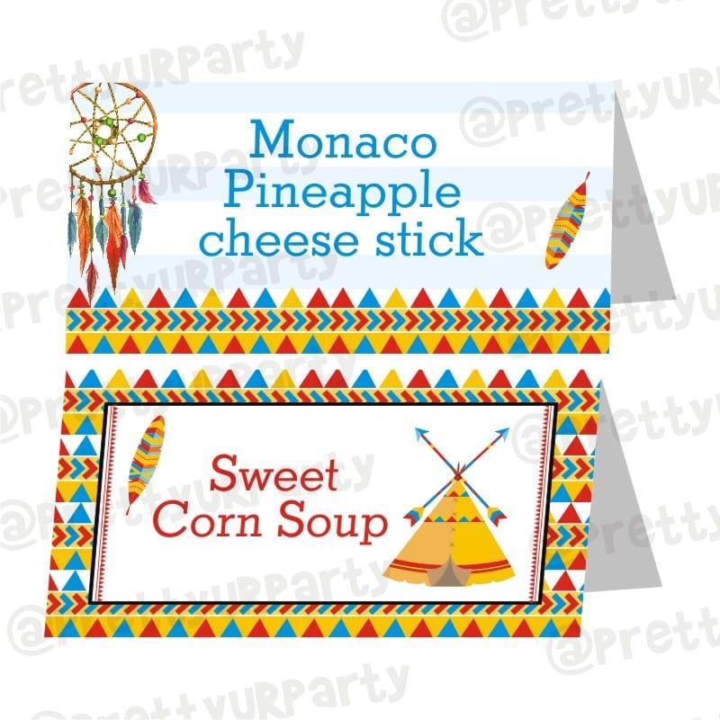 Wild One Theme Food Labels / Buffet Table Cards ALL PARTY SUPPLIES Pretty UR Party