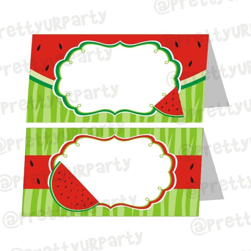 Watermelon Theme Food Labels / Buffet Table Cards THEME PARTIES Pretty UR Party Default Title