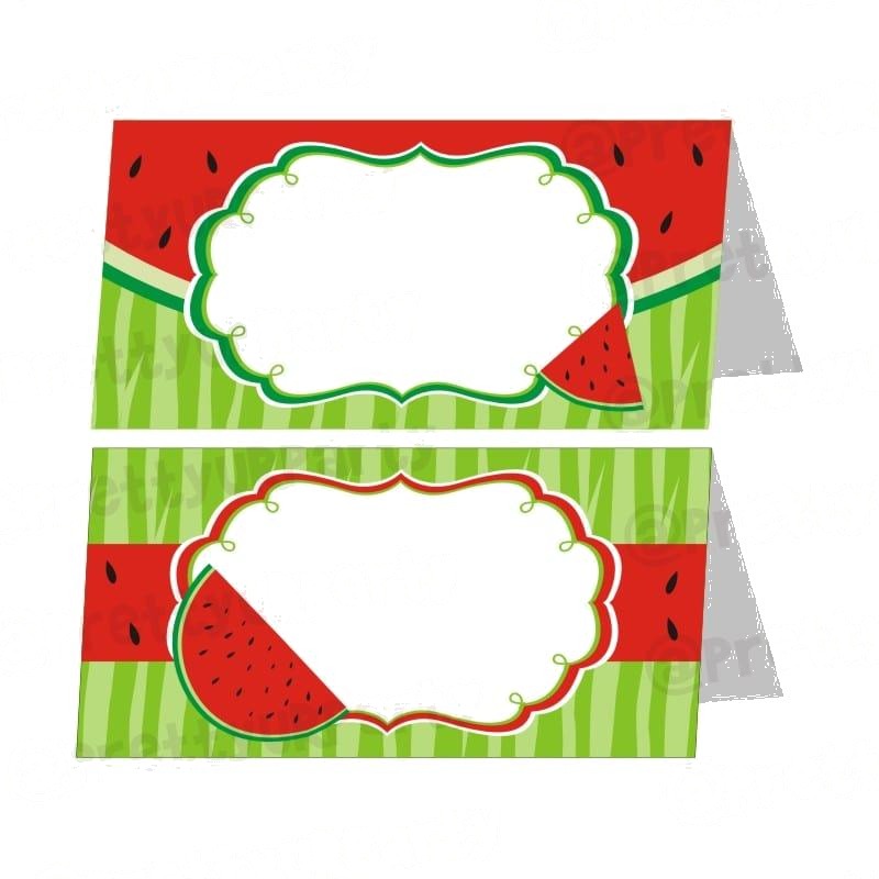 Watermelon Theme Food Labels / Buffet Table Cards