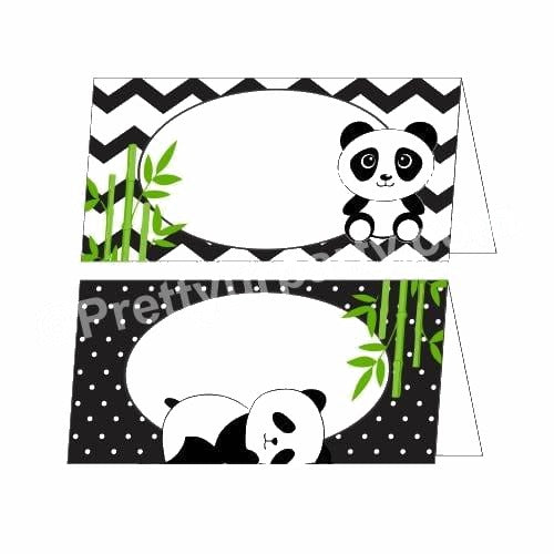 Panda Theme Food Labels / Buffet Table Cards