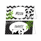Panda Theme Food Labels / Buffet Table Cards THEME PARTIES Pretty UR Party