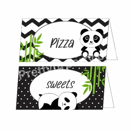 Panda Theme Food Labels / Buffet Table Cards — image 2