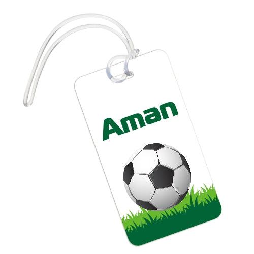 Football Theme Luggage Tags PERSONALISED Pretty UR Party