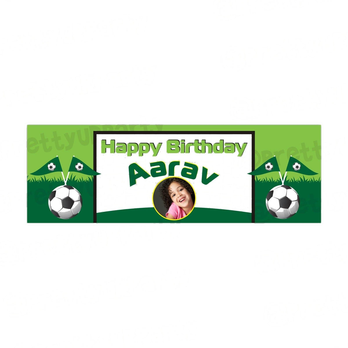 Personalized Football Birthday Banner 30in — image 2