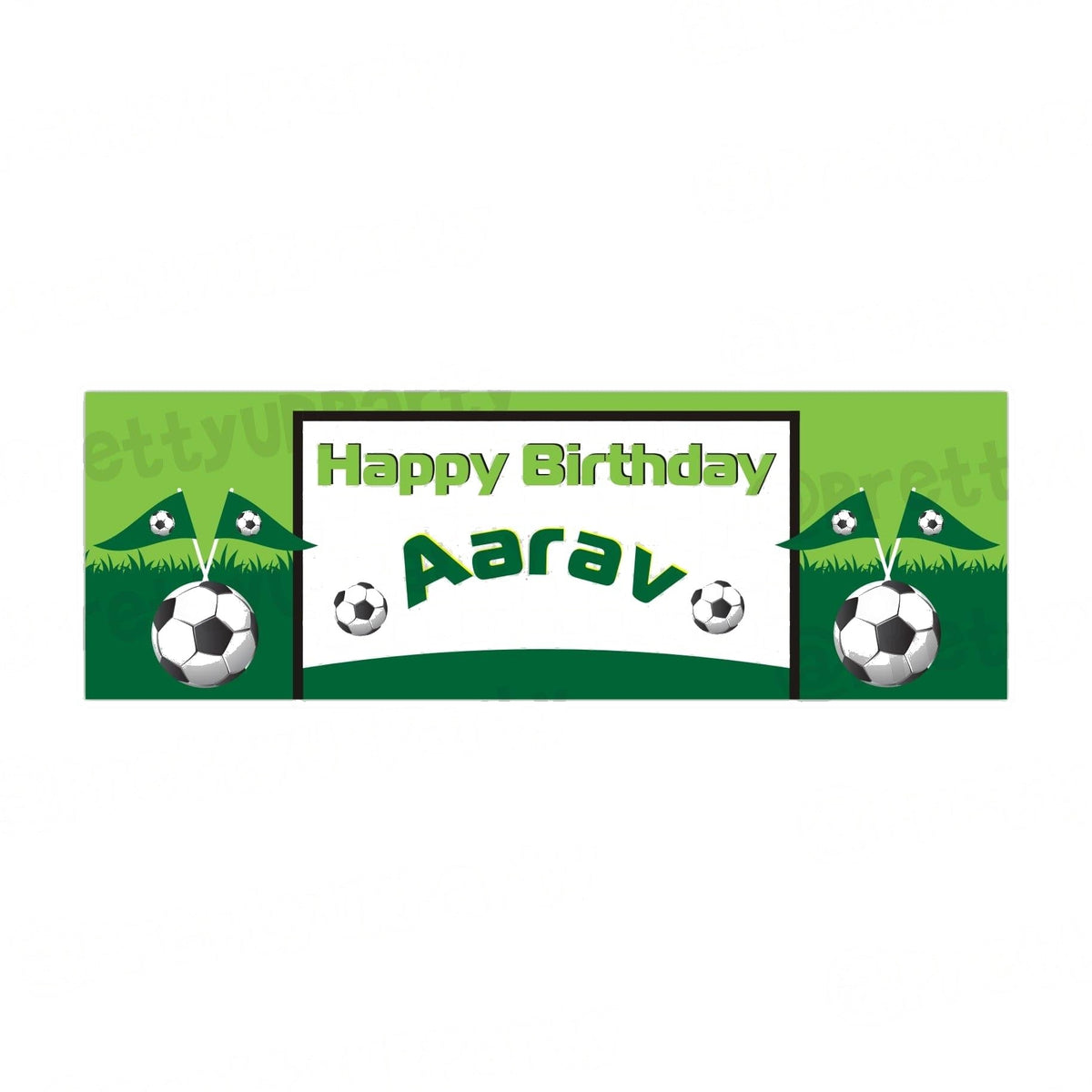 Personalized Football Birthday Banner 30in