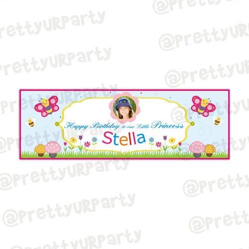 Personalized Garden Birthday Banner 30in THEME PARTIES Pretty UR Party