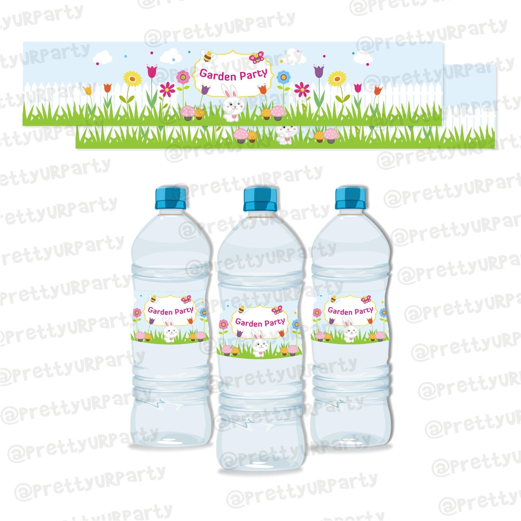 Garden Party Water Bottle Labels THEME PARTIES Pretty UR Party Default Title