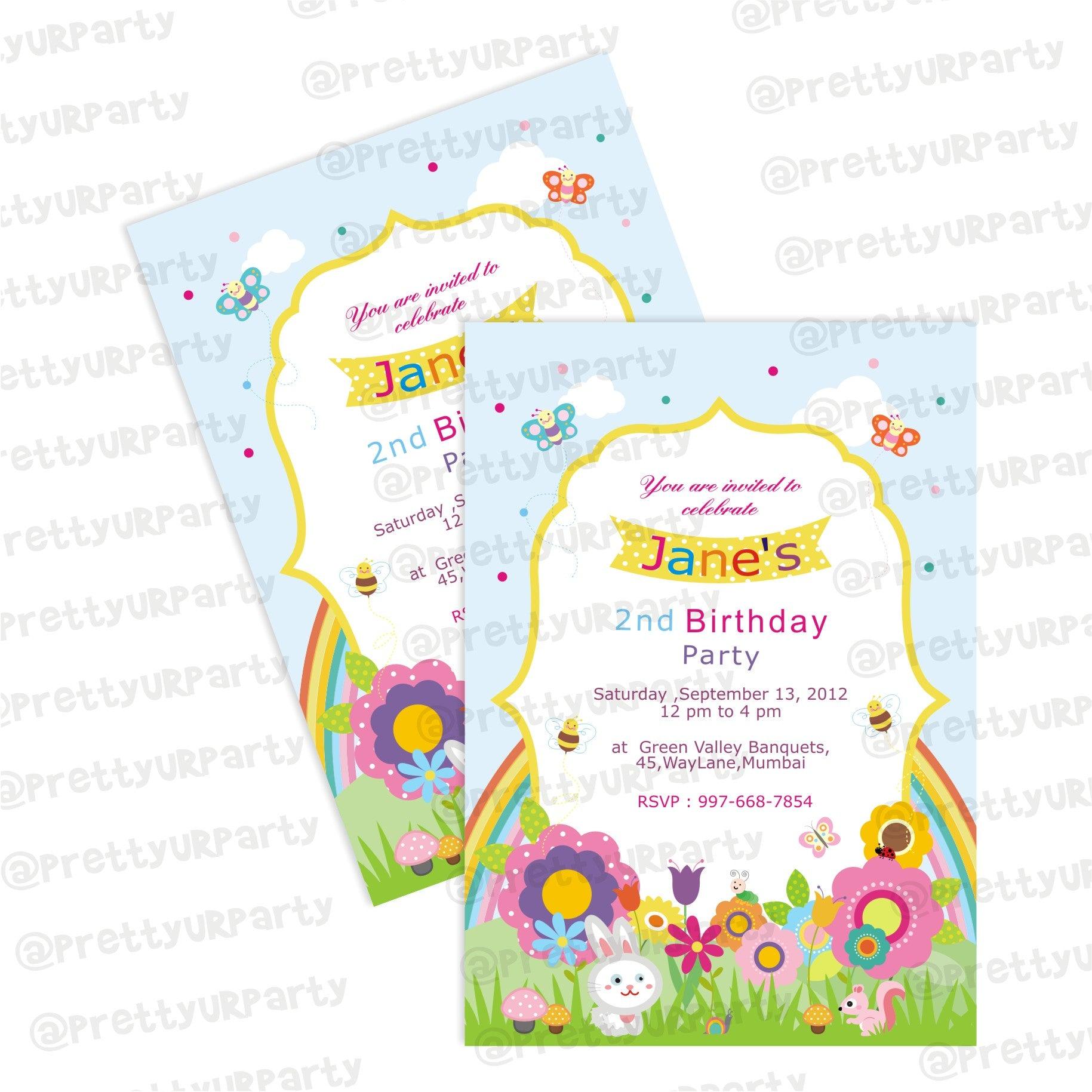 Garden Party Theme Invitations THEME PARTIES Pretty UR Party