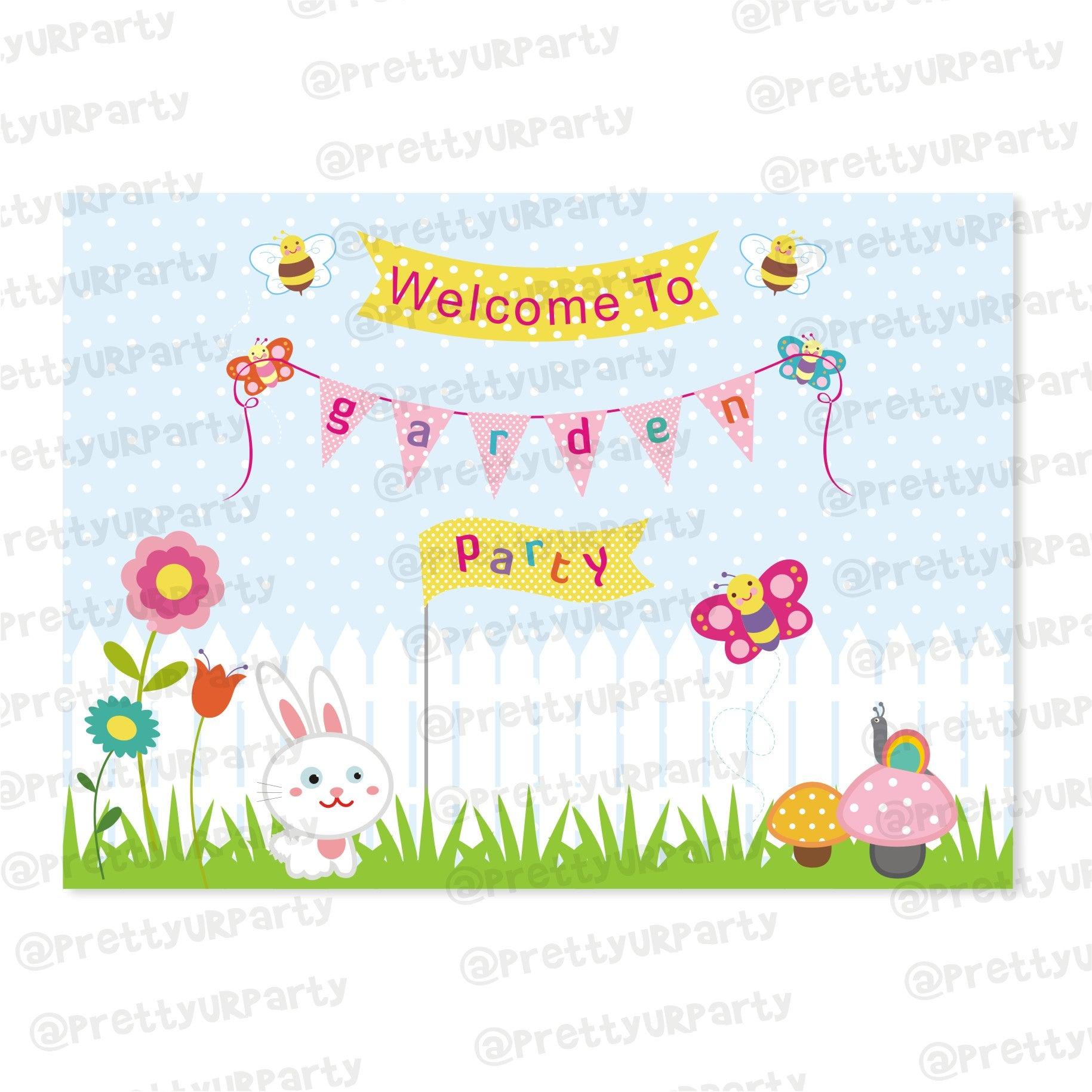 Garden Party Theme Entrance Banner / Door Sign THEME PARTIES Pretty UR Party Default Title