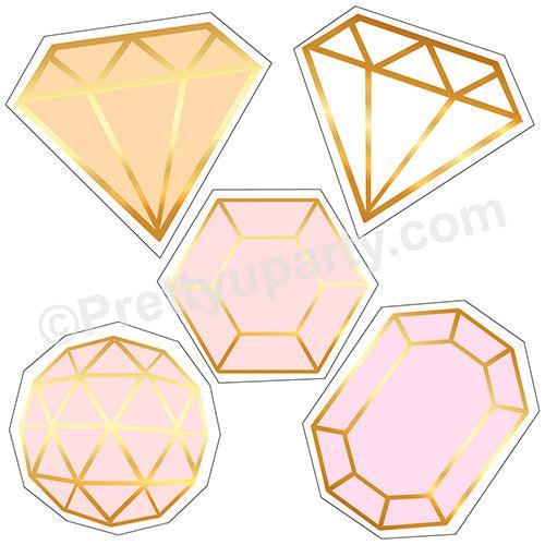 Gem and Glitter Theme Cutouts THEME PARTIES Pretty UR Party