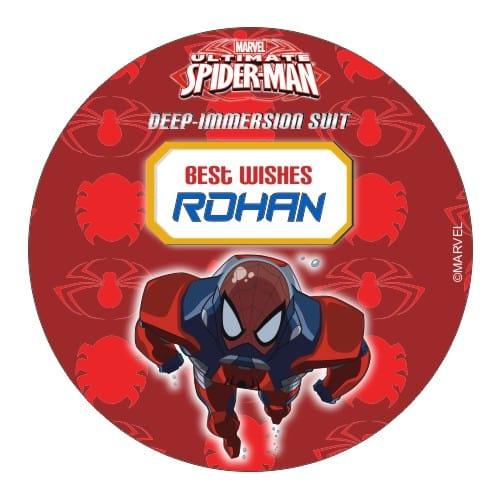 Spiderman Best Wishes card PERSONALISED Pretty UR Party 25 Best Wishes Cards