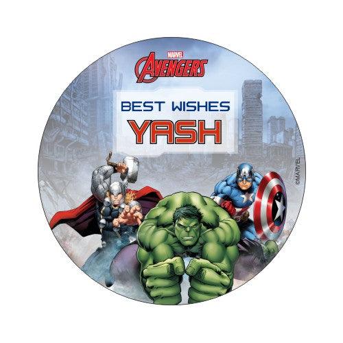 Avengers Best Wishes card PERSONALISED Pretty UR Party 25 Best Wishes Cards