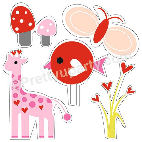 Girly Giraffe Theme Cutouts THEME PARTIES Pretty UR Party
