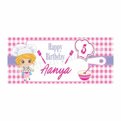 Personalized Little Baker Theme Banner 30in ALL PARTY SUPPLIES Pretty UR Party Default Title