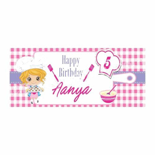 Personalized Little Baker Theme Banner 30in