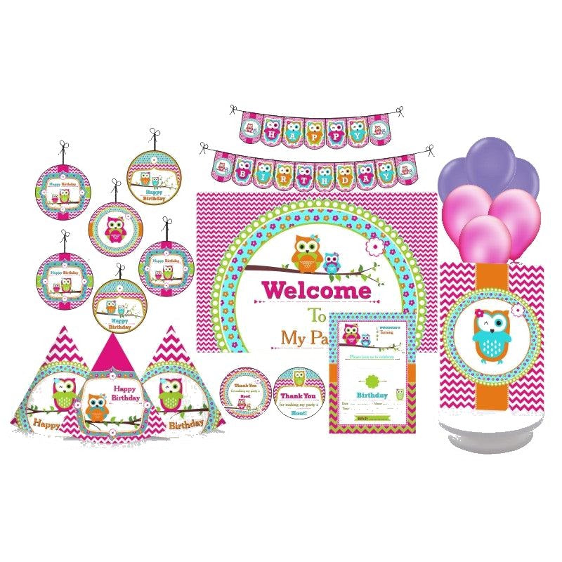 Girly Owl Party Decorations