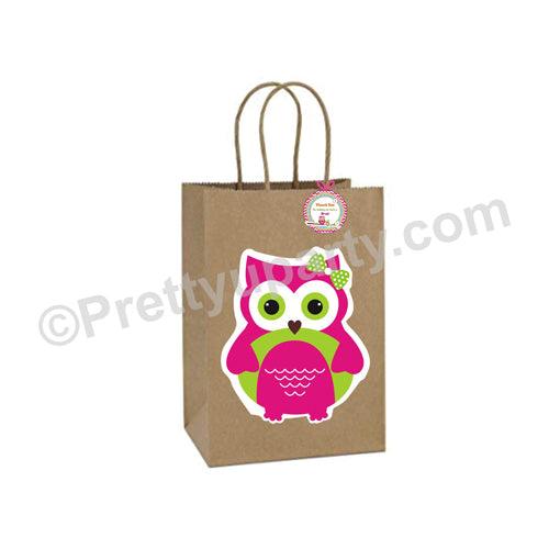 Girly Owl Gift Bags - Pack of 10 ACCESSORIES Pretty UR Party