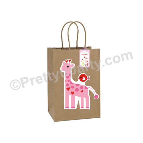 Girly Giraffe Gift Bags - Pack of 10 ACCESSORIES Pretty UR Party