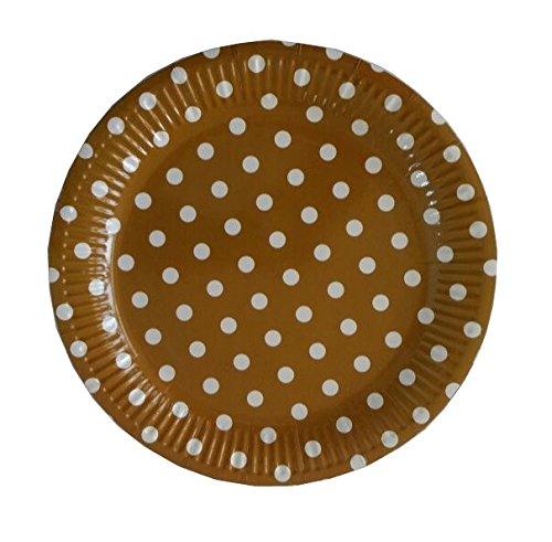 Gold Polka Dots Paper Plates ALL PARTY SUPPLIES Pretty UR Party