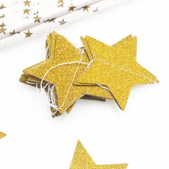Gold Stars Paper Garland DECORATIONS Pretty UR Party