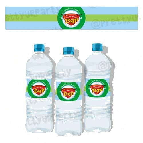 Golf Partee Water Bottle Labels