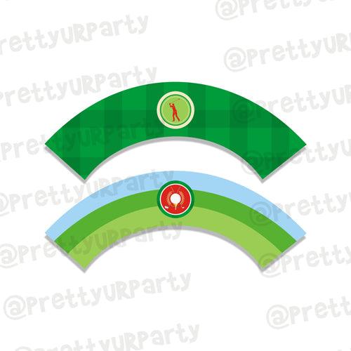Golf Partee Cupcake Wrappers THEME PARTIES Pretty UR Party Default Title
