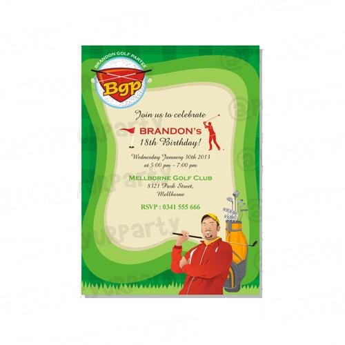 Golf Partee E-Invitations
