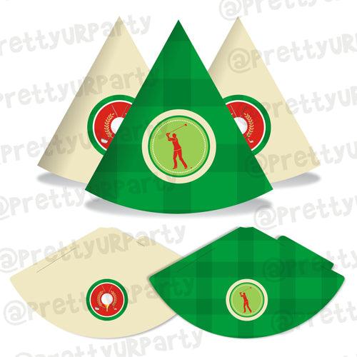 Golf Partee Hats - Pack of 10 THEME PARTIES Pretty UR Party Default Title